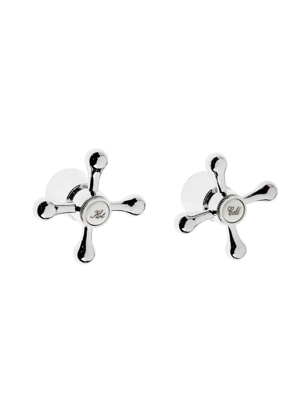 Ручка на смеситель ZEIN Z101, для кран-букс со штоком на 20 шлицов, цинк, цвет хром