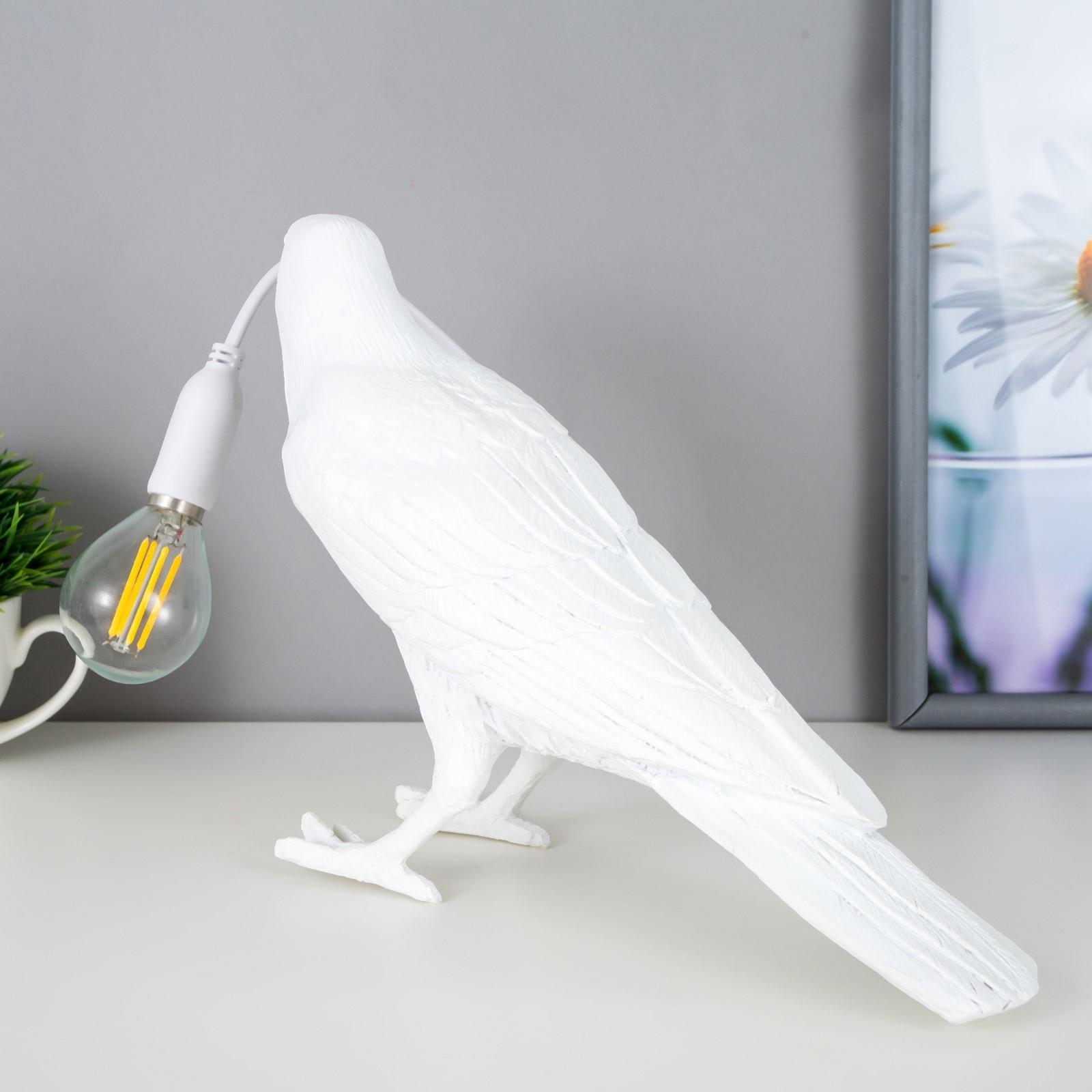 Настольная лампа 16766/1WT E14 40Вт белый 29,5х12х18 см