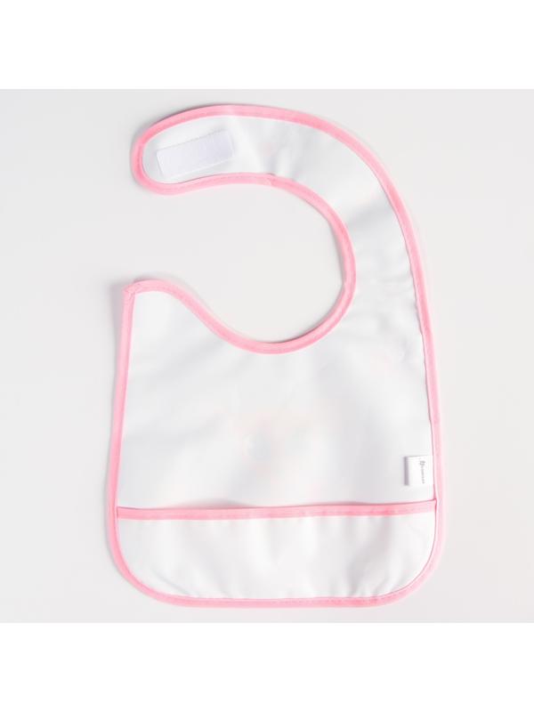 Нагрудник для кормления «Оленёнок» непромокаемый на липучке, с карманом