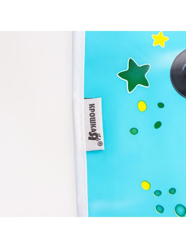 Нагрудник для кормления «Панда» непромокаемый на липучке, с карманом