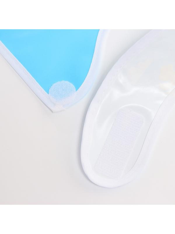 Нагрудник для кормления «Вкусный ритм» непромокаемый на липучке, с карманом