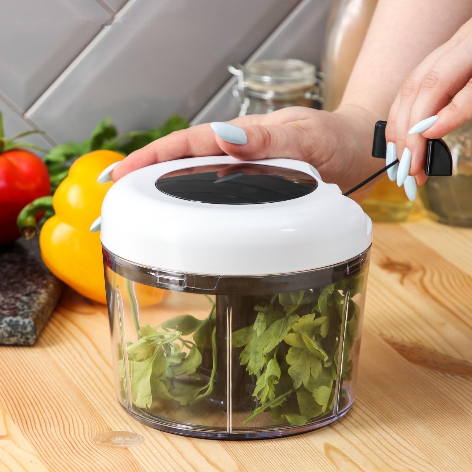 Овощерезка ручная Magistro Vegan pro, 2 насадки, цвет чёрно-белый