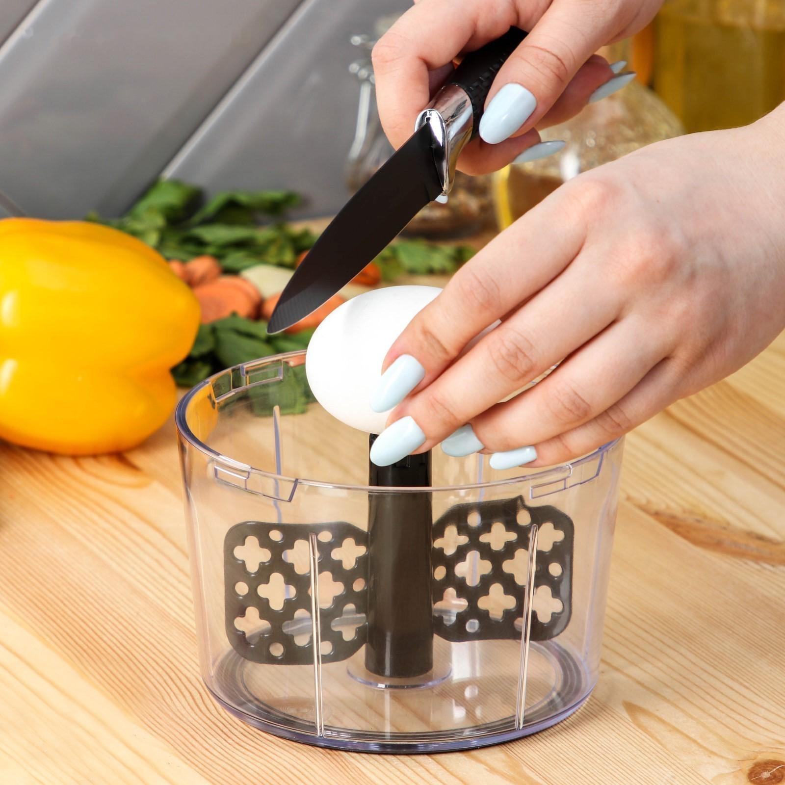 Овощерезка ручная Magistro Vegan pro, 2 насадки, цвет чёрно-белый