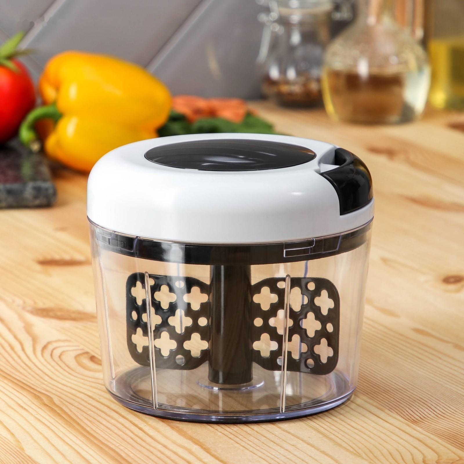 Овощерезка ручная Magistro Vegan pro, 2 насадки, цвет чёрно-белый