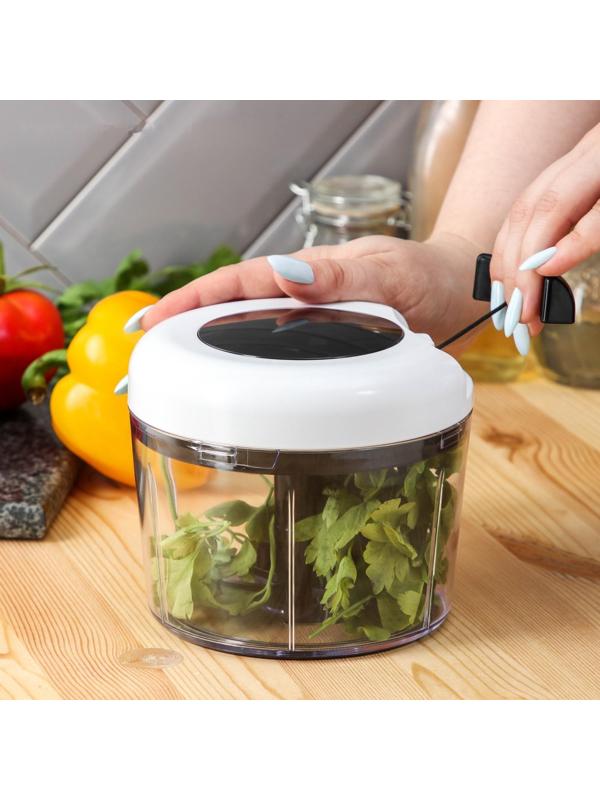 Овощерезка ручная Magistro Vegan pro, 2 насадки, цвет чёрно-белый