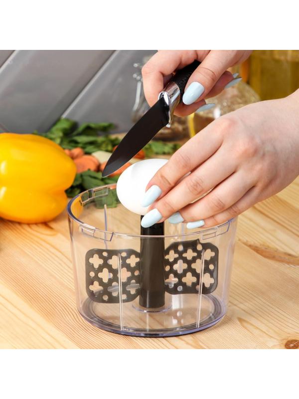 Овощерезка ручная Magistro Vegan pro, 2 насадки, цвет чёрно-белый