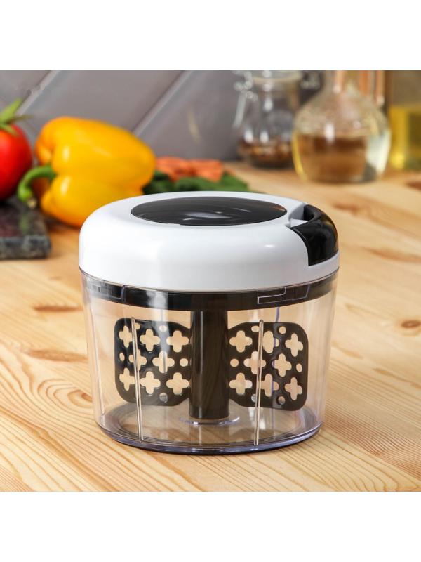 Овощерезка ручная Magistro Vegan pro, 2 насадки, цвет чёрно-белый