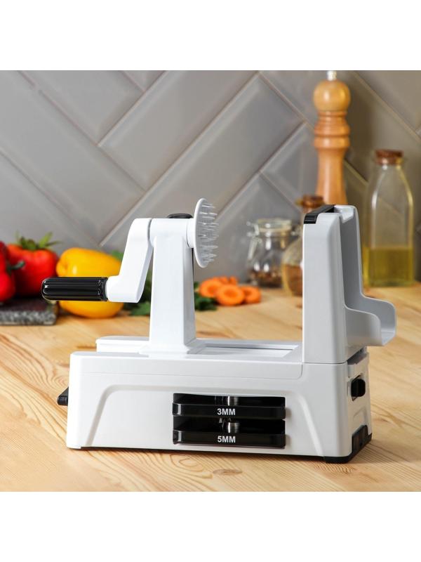 Овощерезка для фигурной нарезки Magistro Vegan pro, 3 насадки, цвет чёрно-белый