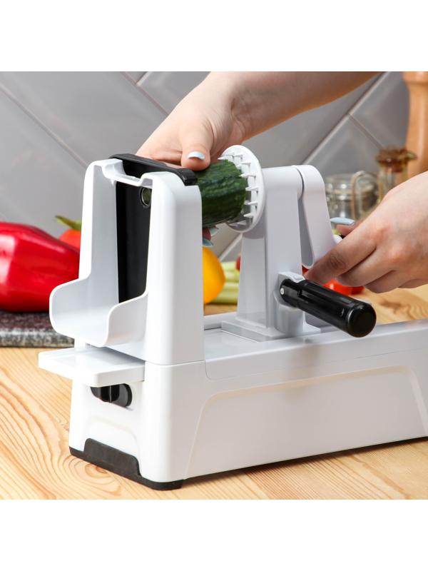 Овощерезка для фигурной нарезки Magistro Vegan pro, 3 насадки, цвет чёрно-белый