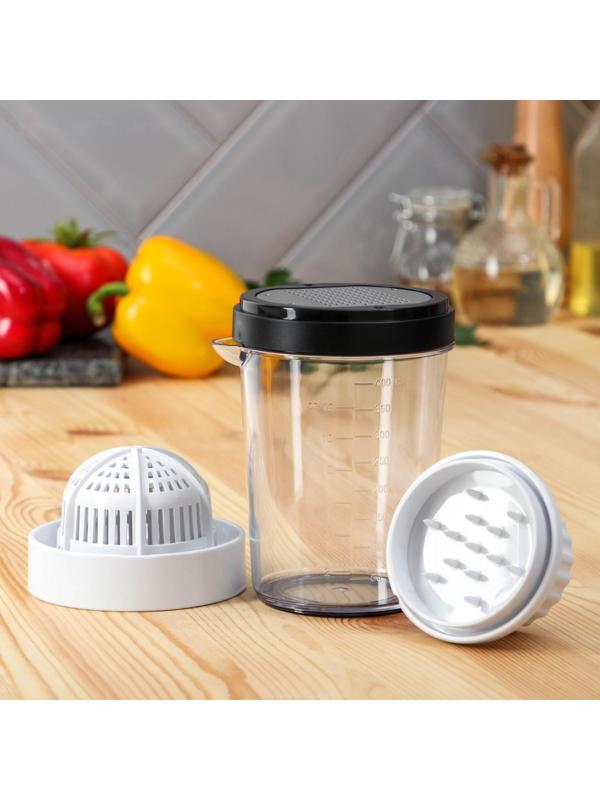 Овощерезка универсальная Magistro Vegan pro, 7 насадок, 10×10×25 см, цвет чёрно-белый