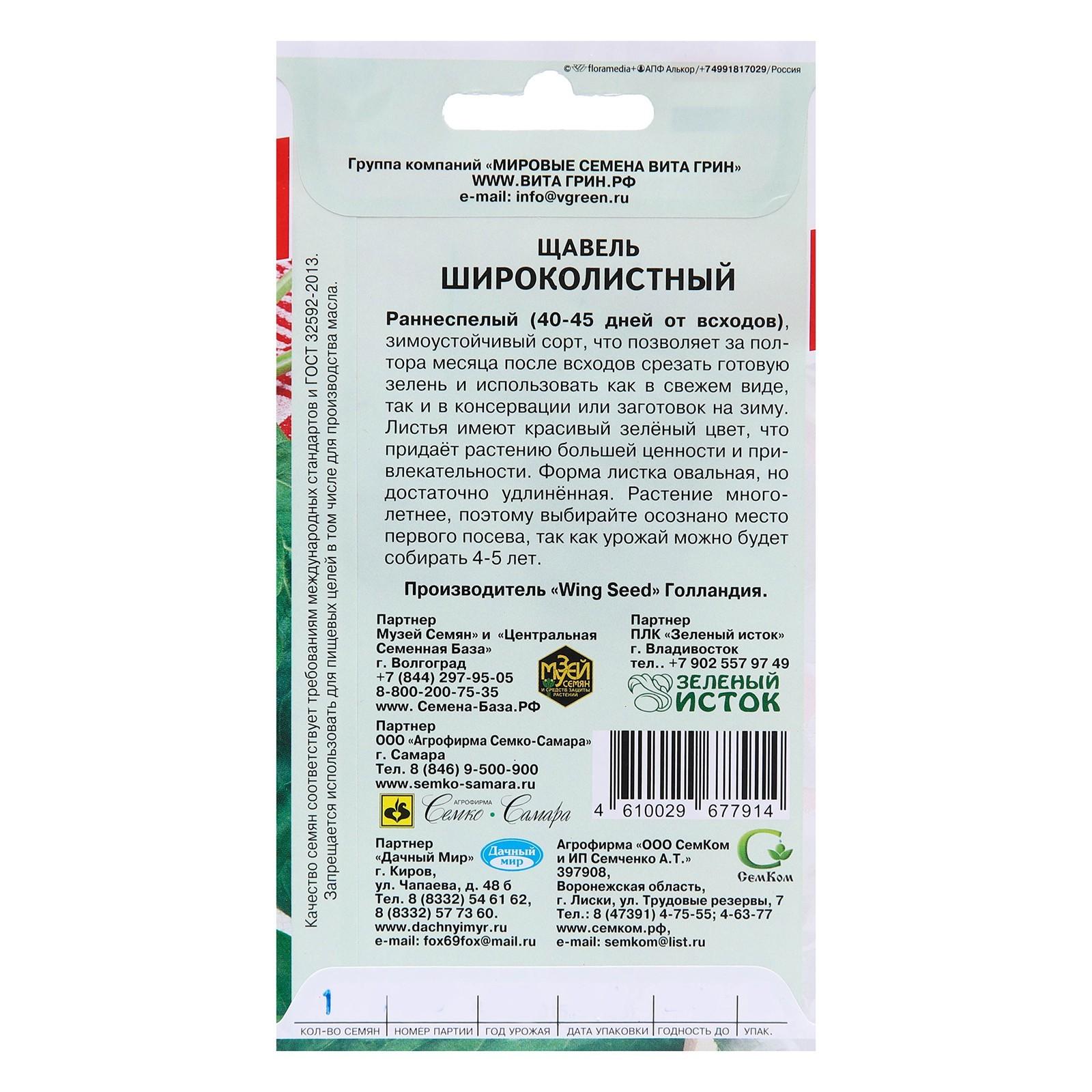 Семена Щавель 