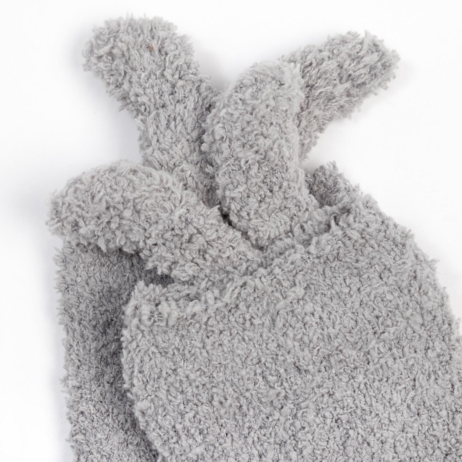 Носки женские махровые MINAKU с ушками, цвет серый, размер 36-39 (23-25 см)