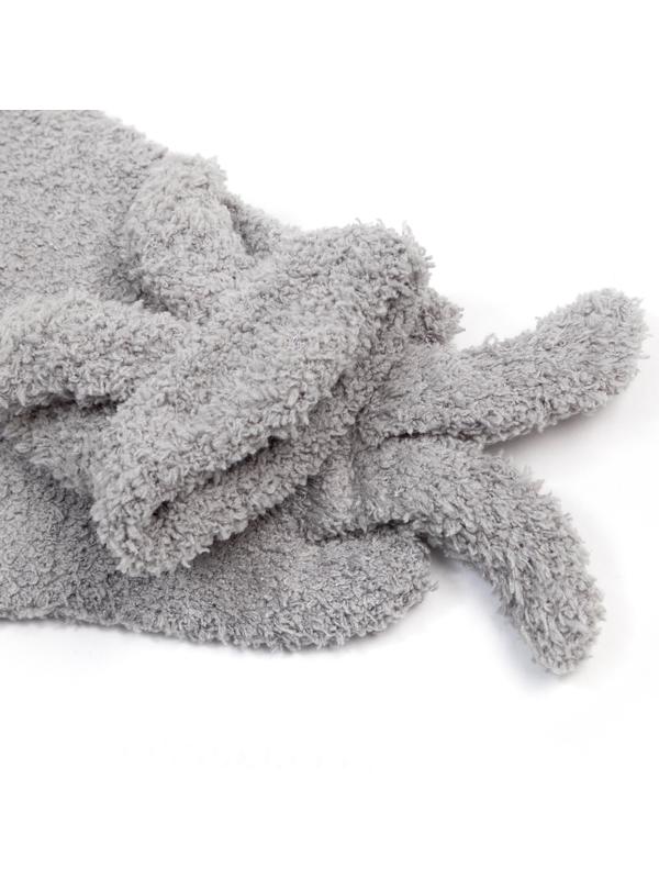 Носки женские махровые MINAKU с ушками, цвет серый, размер 36-39 (23-25 см)