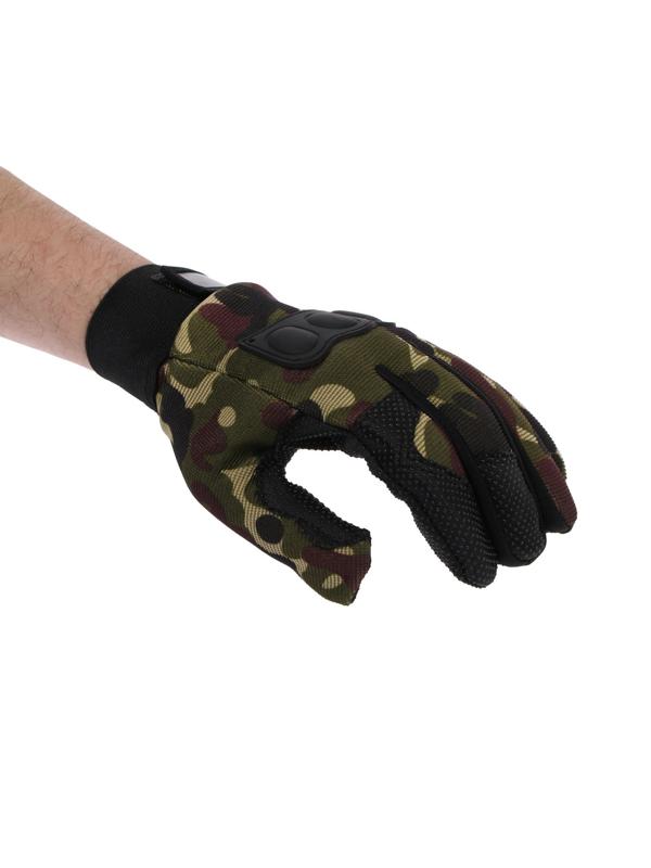 Перчатки мотоциклетные с защитными вставками, одноразмерные, милитари