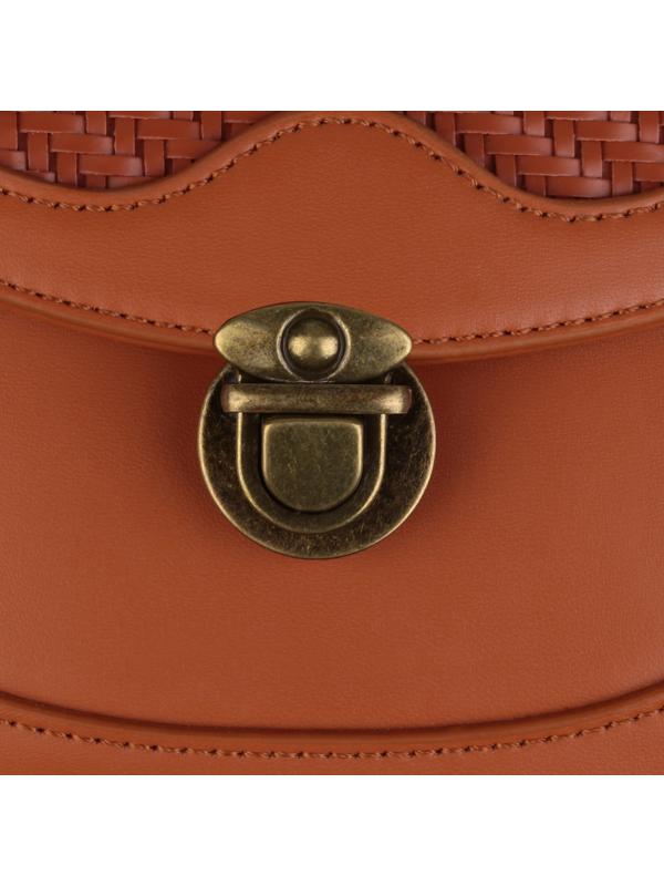 Застёжка для сумки, 3 × 3 см, цвет бронзовый