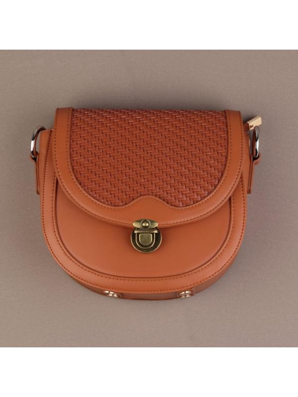 Застёжка для сумки, 3 × 3 см, цвет бронзовый