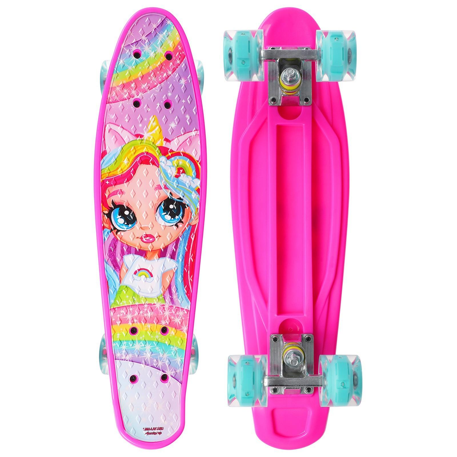 Пенниборд 56 х 16 см, колеса световые PU 60 х45 мм, ABEC 7, алюминиевая подвеска   71619