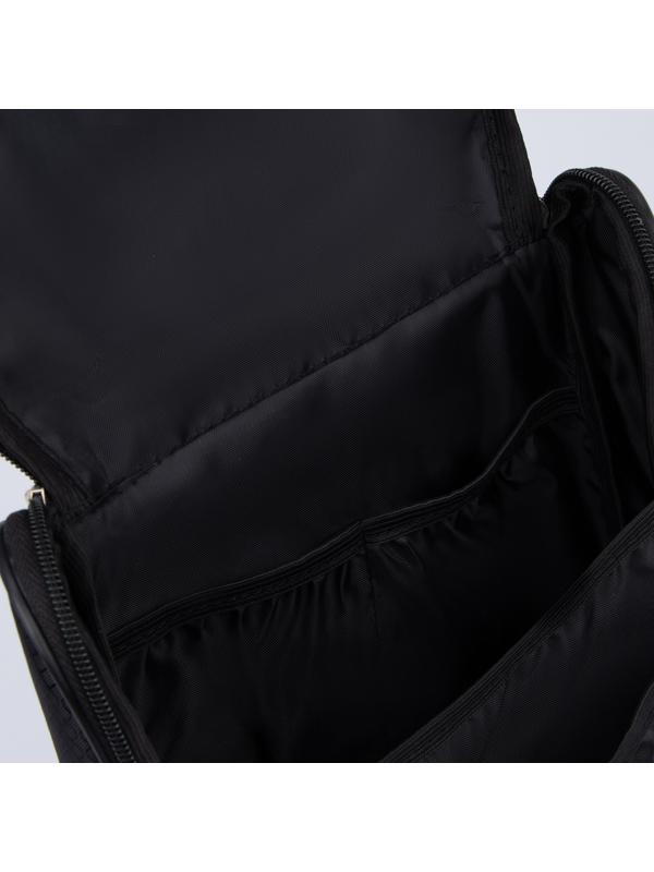 Косметичка-несессер на молнии, с подкладом, цвет чёрный