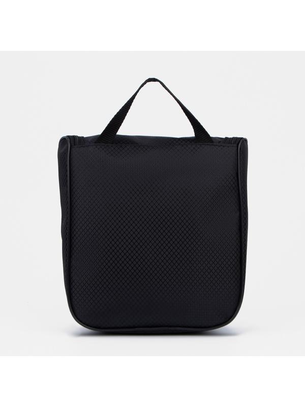 Косметичка-несессер на молнии, с подкладом, цвет чёрный