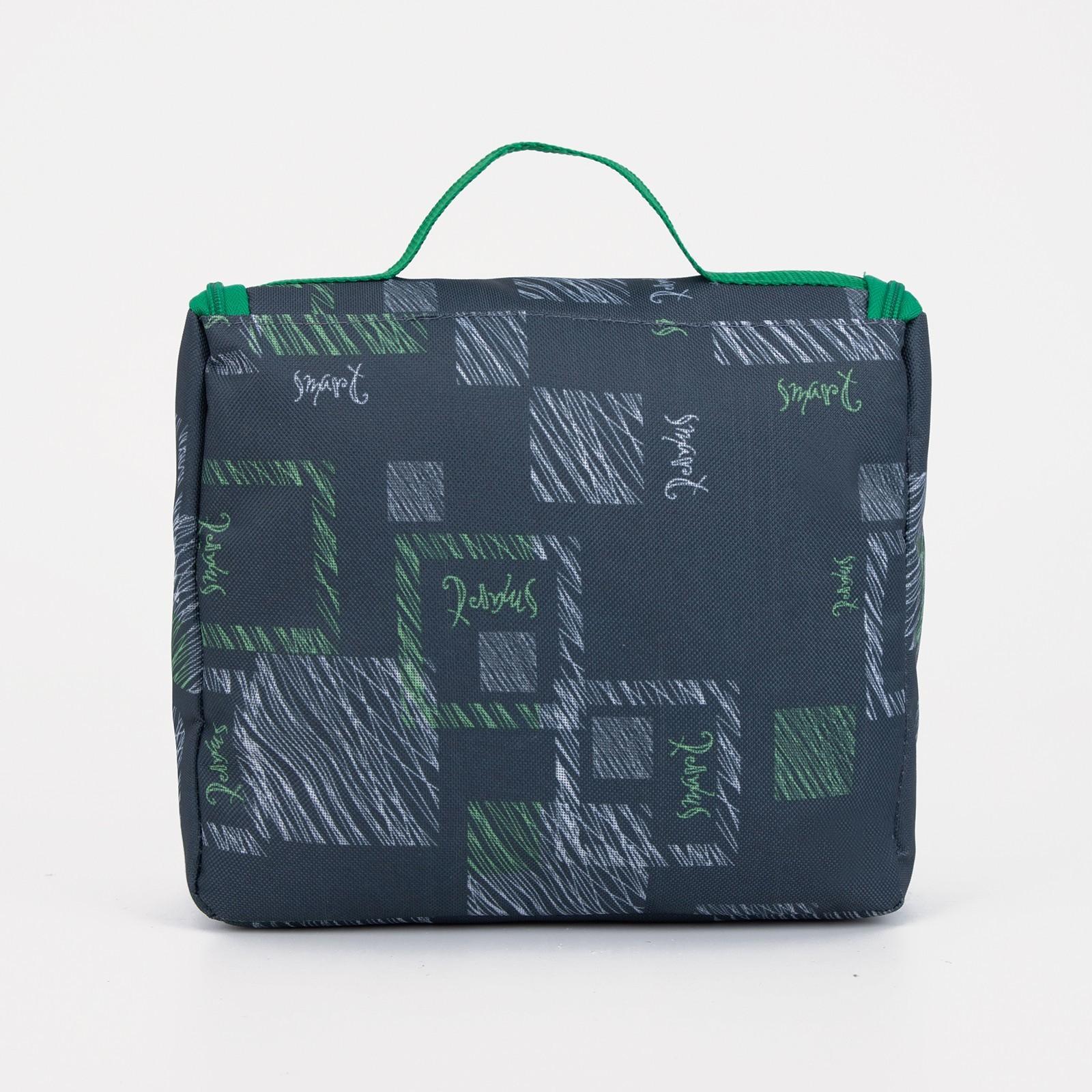 Косметичка-несессер на молнии, с подкладом, цвет синий