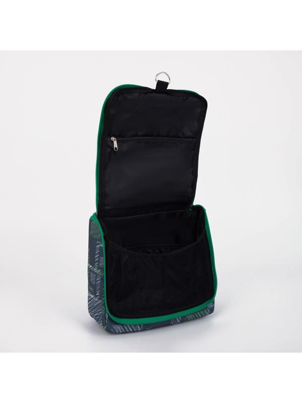 Косметичка-несессер на молнии, с подкладом, цвет синий