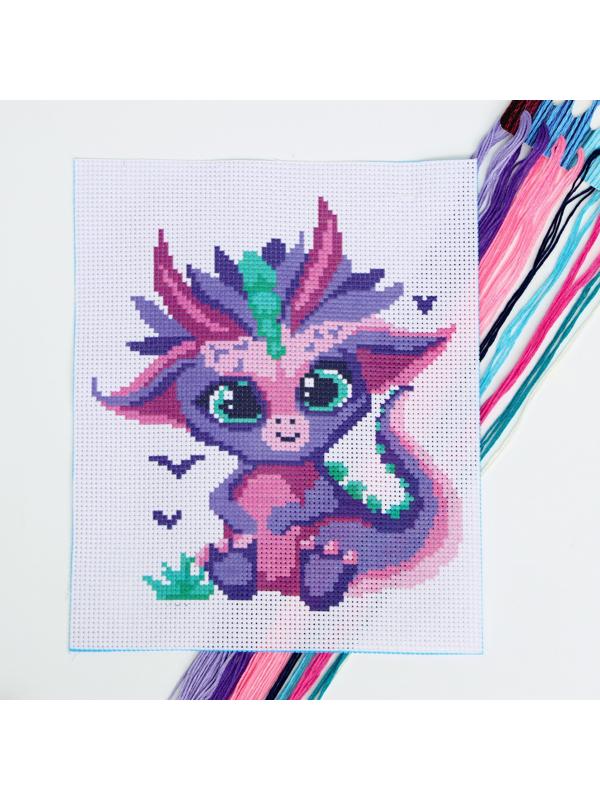 Вышивка крестиком «Динозаврик», 25х20 см