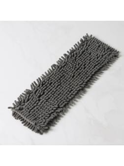 Насадка для плоской швабры Доляна, 43×13 см, 80 гр, микрофибра букли, цвет серый