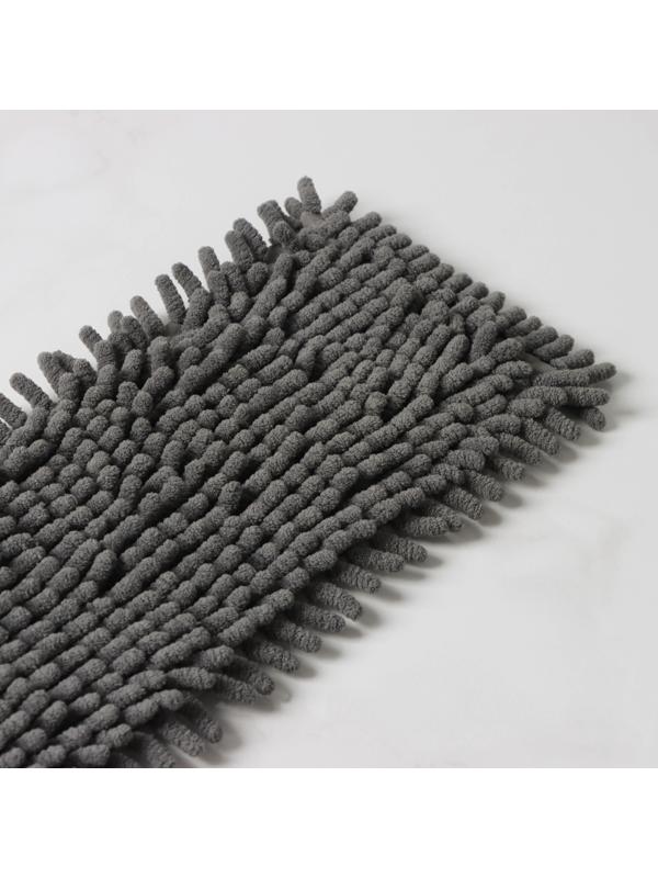 Насадка для плоской швабры Доляна, 43×13 см, 80 гр, микрофибра букли, цвет серый