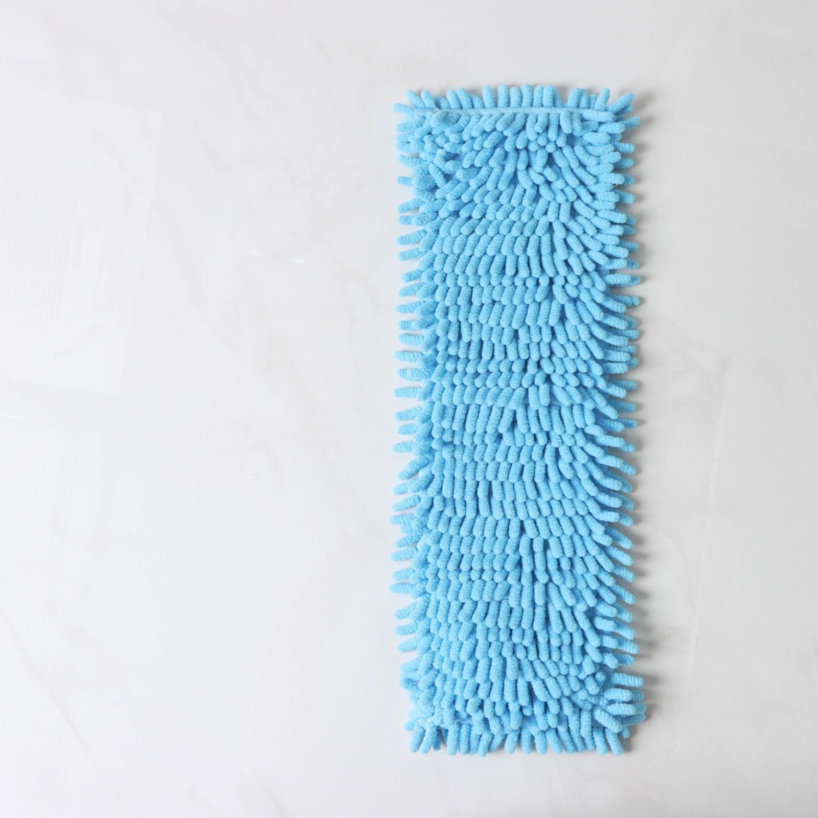 Насадка для плоской швабры Доляна, 43×13 см, 80 гр, микрофибра букли, цвет синий