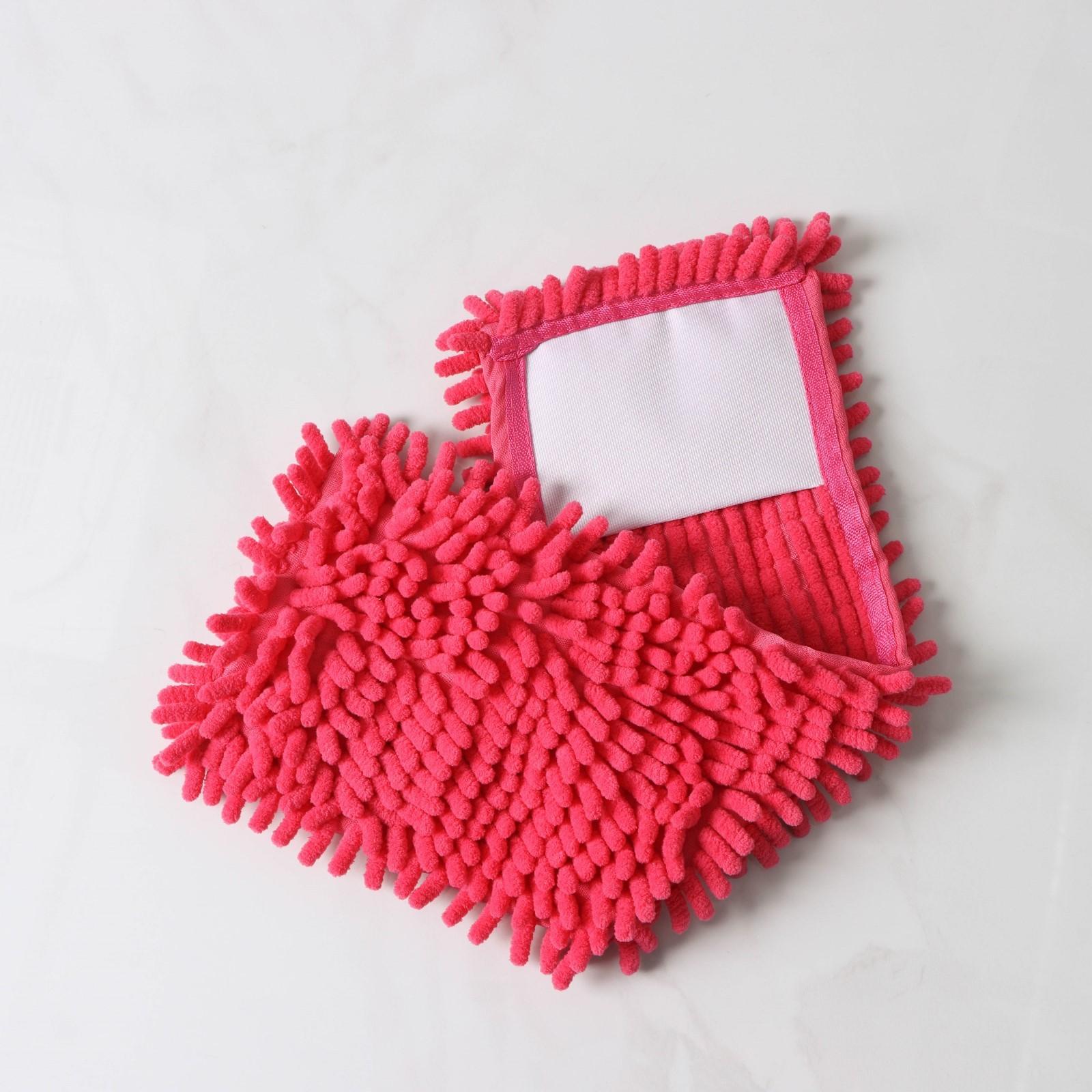 Насадка для плоской швабры Доляна, 43×13 см, 80 гр, микрофибра букли, цвет красный