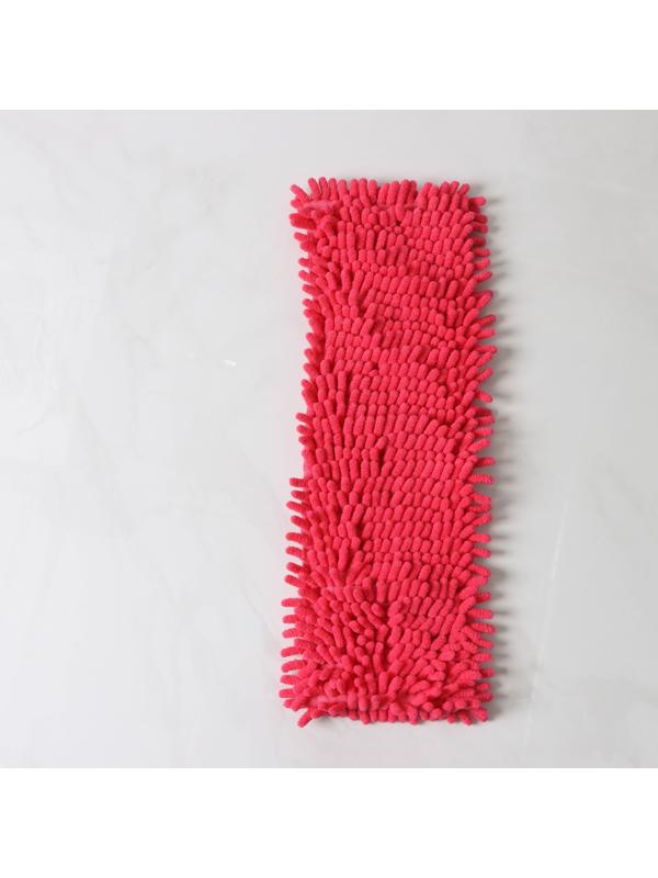 Насадка для плоской швабры Доляна, 43×13 см, 80 гр, микрофибра букли, цвет красный