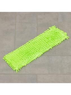 Насадка для плоской швабры Доляна, 43×13 см, 80 гр, микрофибра букли, цвет зелёный