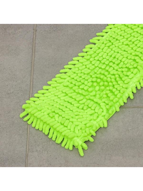 Насадка для плоской швабры Доляна, 43×13 см, 80 гр, микрофибра букли, цвет зелёный