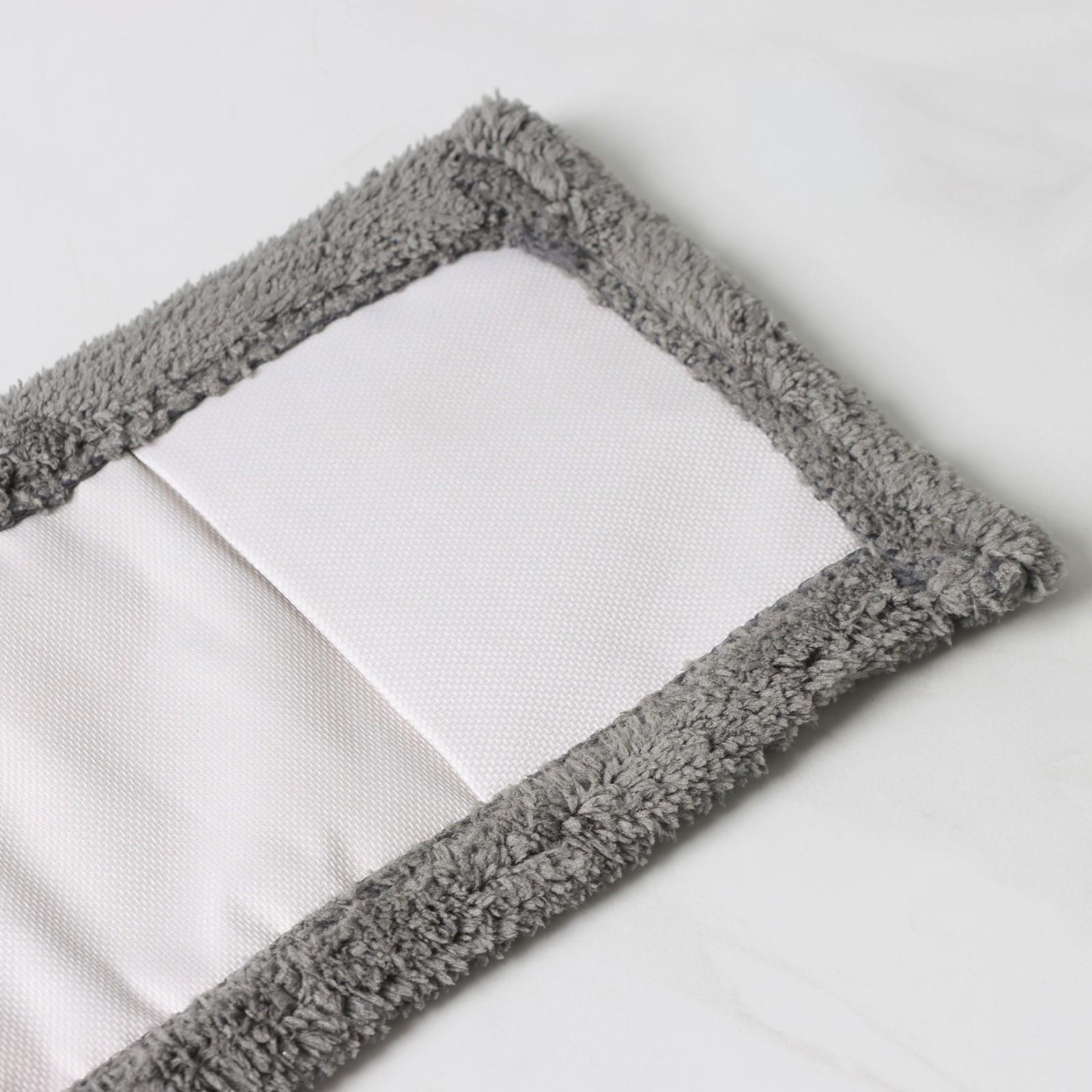 Насадка для плоской швабры Доляна, 42×12 см, 60 гр, микрофибра, цвет серый