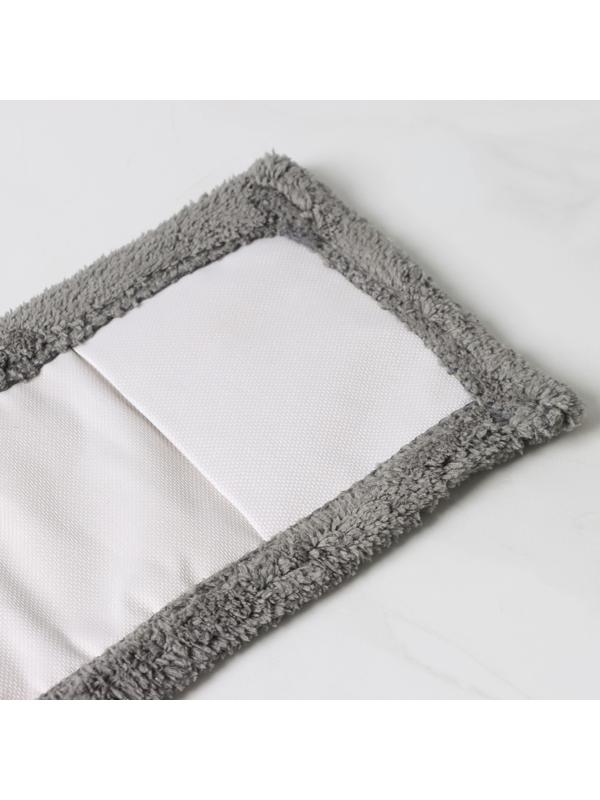 Насадка для плоской швабры Доляна, 42×12 см, 60 гр, микрофибра, цвет серый