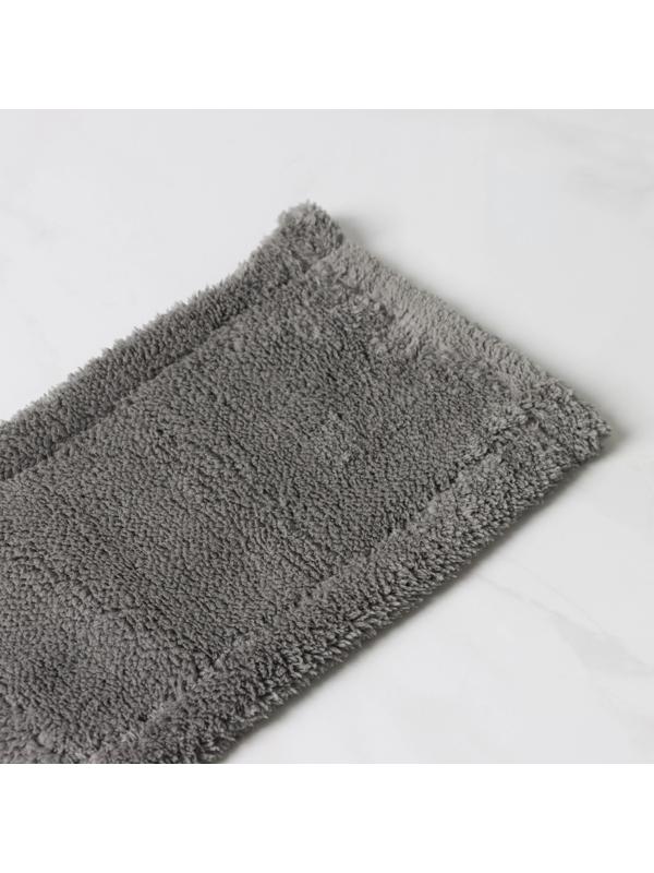 Насадка для плоской швабры Доляна, 42×12 см, 60 гр, микрофибра, цвет серый