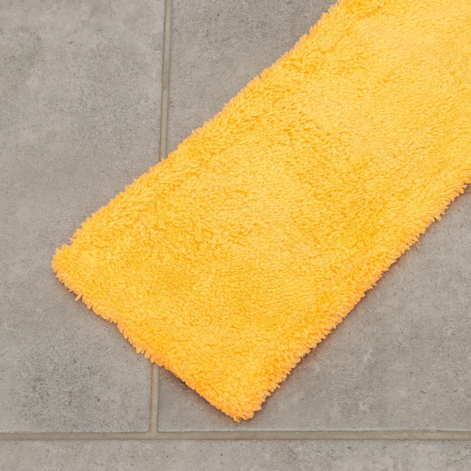 Насадка для плоской швабры Доляна, 42×12 см, 60 гр, микрофибра, цвет оранжевый