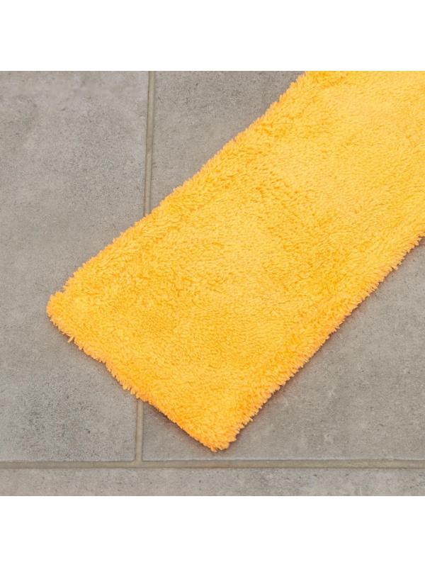 Насадка для плоской швабры Доляна, 42×12 см, 60 гр, микрофибра, цвет оранжевый