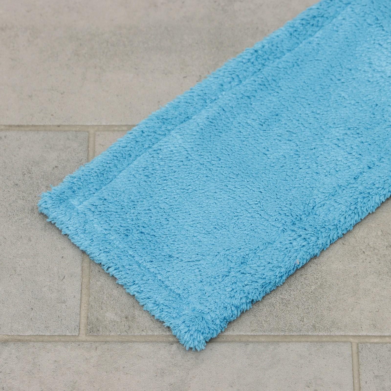 Насадка для плоской швабры Доляна, 42×12 см, 60 гр, микрофибра, цвет синий