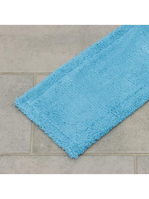 Насадка для плоской швабры Доляна, 42×12 см, 60 гр, микрофибра, цвет синий