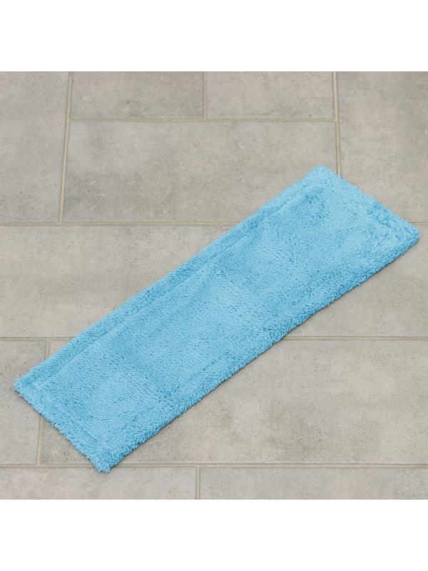 Насадка для плоской швабры Доляна, 42×12 см, 60 гр, микрофибра, цвет синий