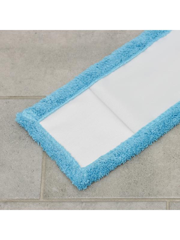 Насадка для плоской швабры Доляна, 42×12 см, 60 гр, микрофибра, цвет синий