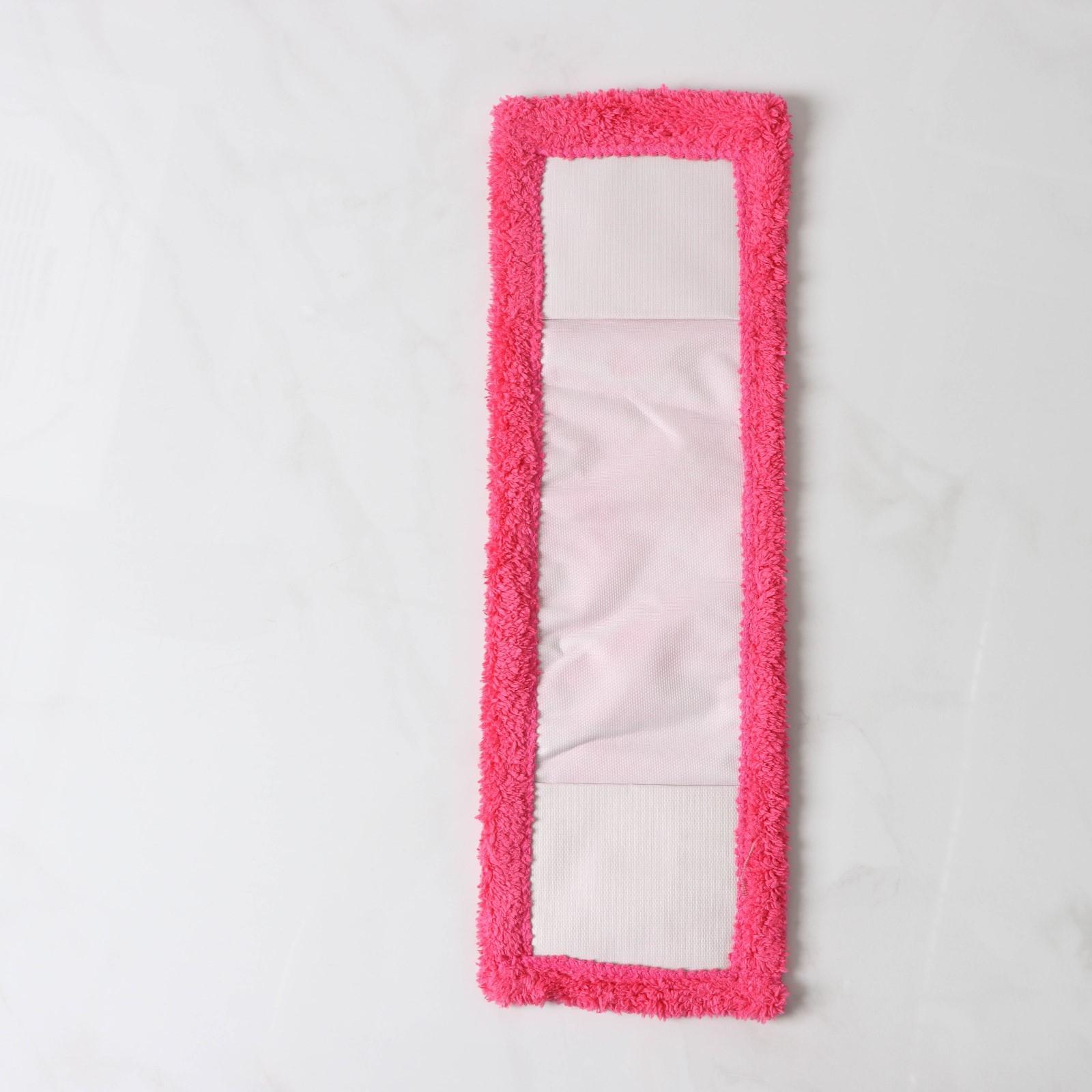 Насадка для плоской швабры Доляна, 42×12 см, 60 гр, микрофибра, цвет красный