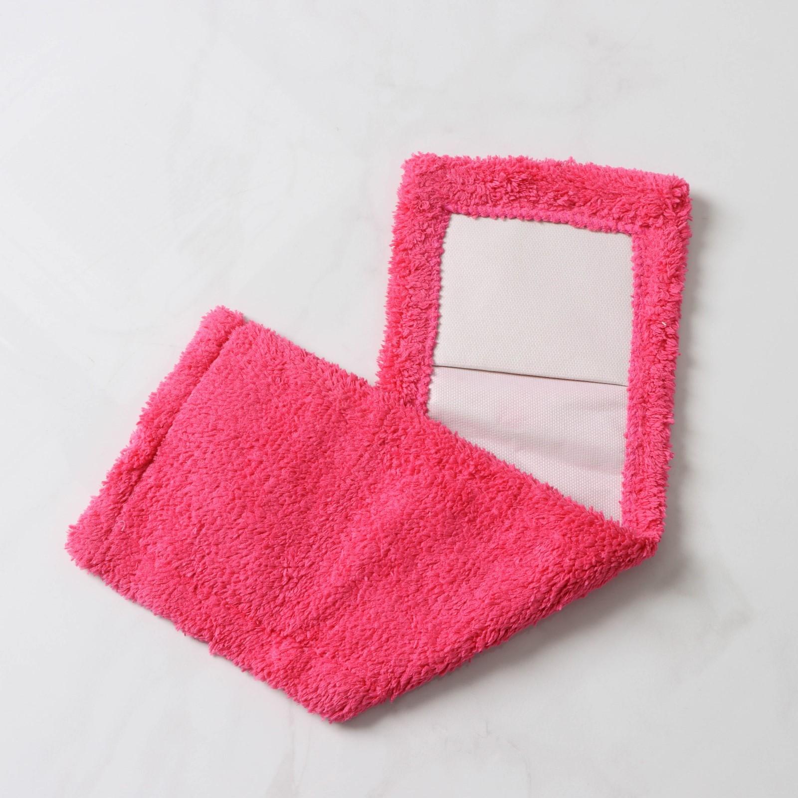 Насадка для плоской швабры Доляна, 42×12 см, 60 гр, микрофибра, цвет красный