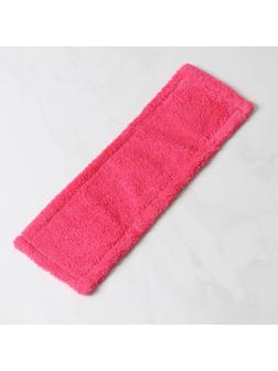 Насадка для плоской швабры Доляна, 42×12 см, 60 гр, микрофибра, цвет красный