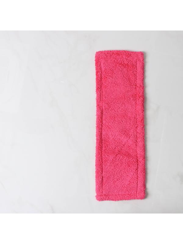 Насадка для плоской швабры Доляна, 42×12 см, 60 гр, микрофибра, цвет красный