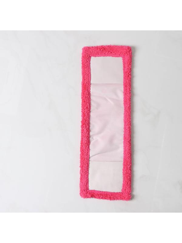 Насадка для плоской швабры Доляна, 42×12 см, 60 гр, микрофибра, цвет красный