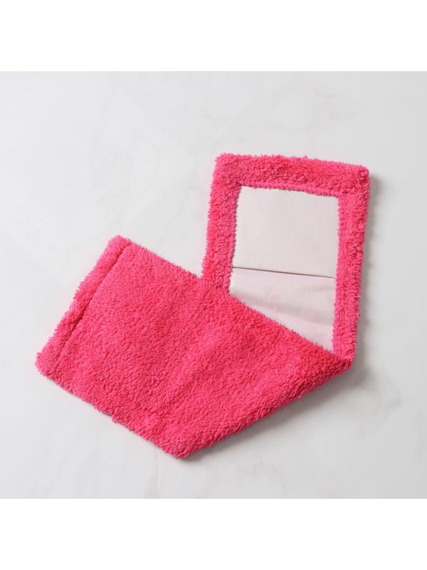 Насадка для плоской швабры Доляна, 42×12 см, 60 гр, микрофибра, цвет красный