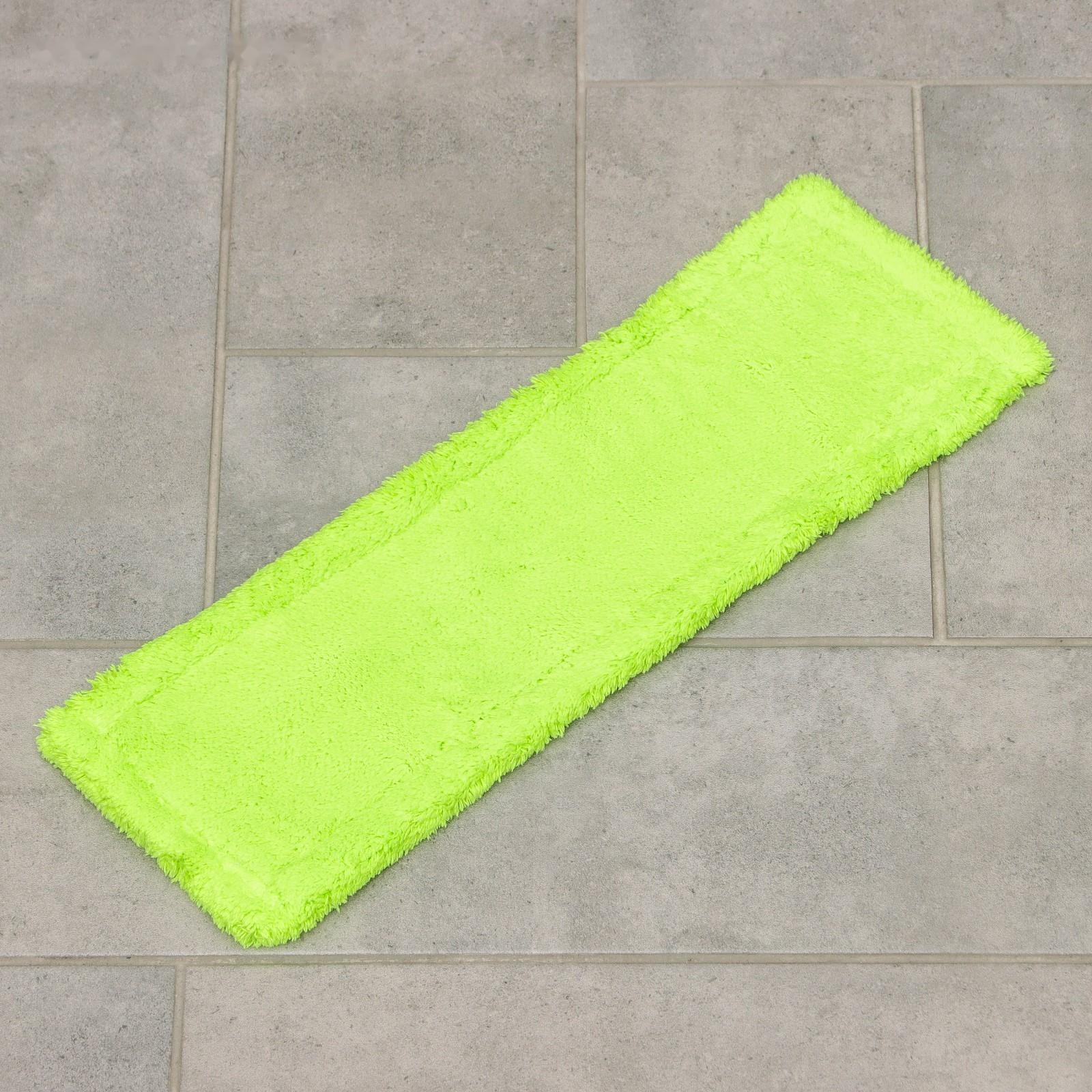 Насадка для плоской швабры Доляна, 42×12 см, 60 гр, микрофибра, цвет зелёный