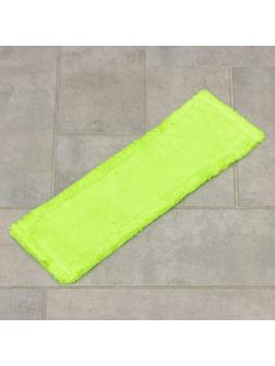 Насадка для плоской швабры Доляна, 42×12 см, 60 гр, микрофибра, цвет зелёный